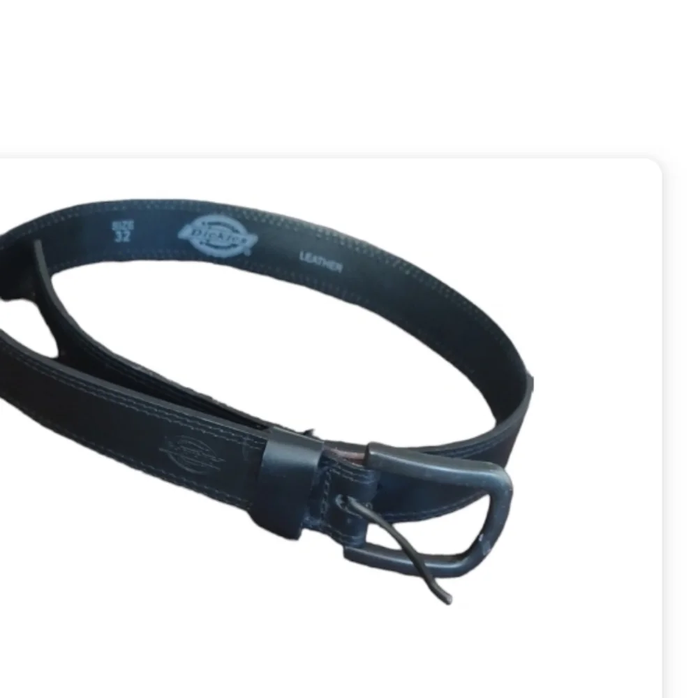 Dickies Black Buckle Black Leather Size 32